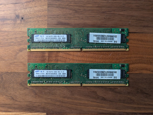 Ram samsung 2x1gb ddr2 sdram - ram,
