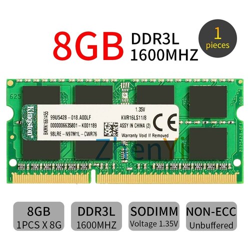Per kingston gb ddr3l - gb,